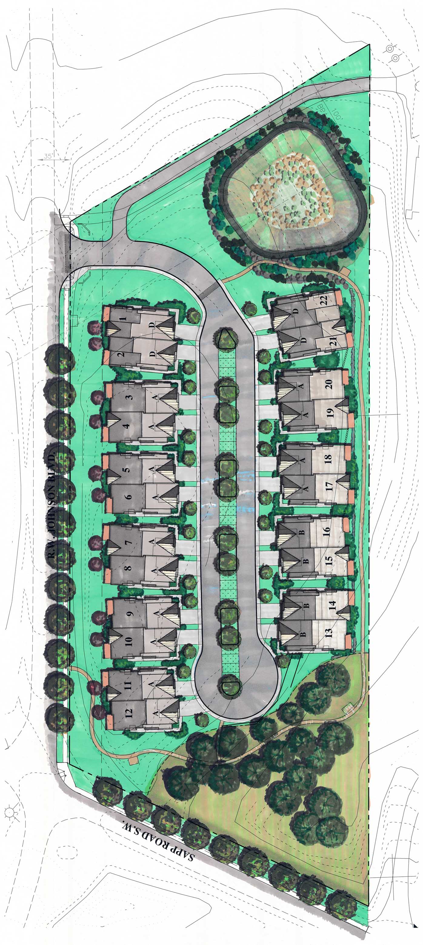Simmon Heights Plat Map